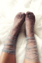 Glitzernde Netzsocken